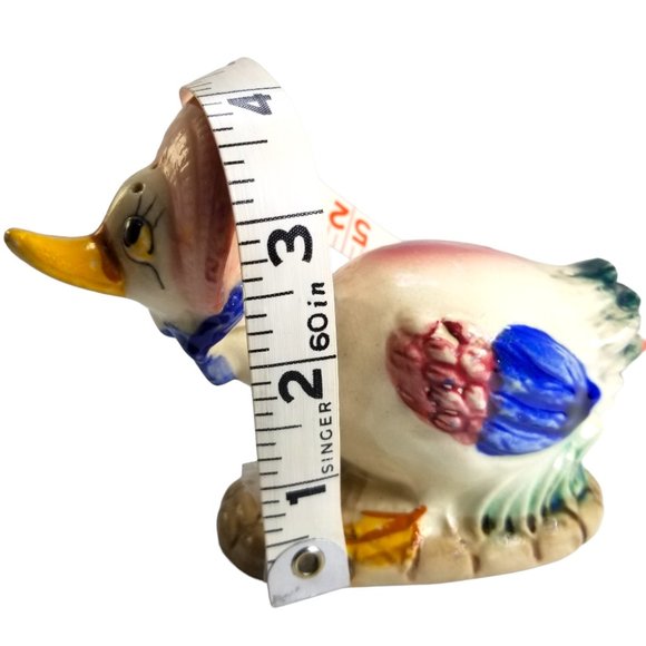 1950s Vintage Set of Mr. & Mrs. Duck Ceramic Salt & Pepper Shakers Made In Japan - Picture 15 of 16